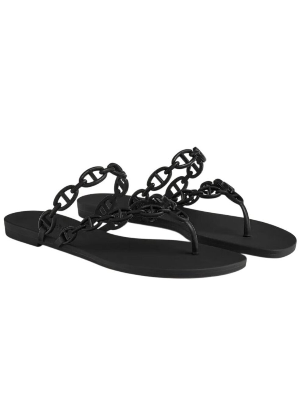 Hermès Island Chaine d'Ancre TPU Sandals Black EU36 MG241051Z
